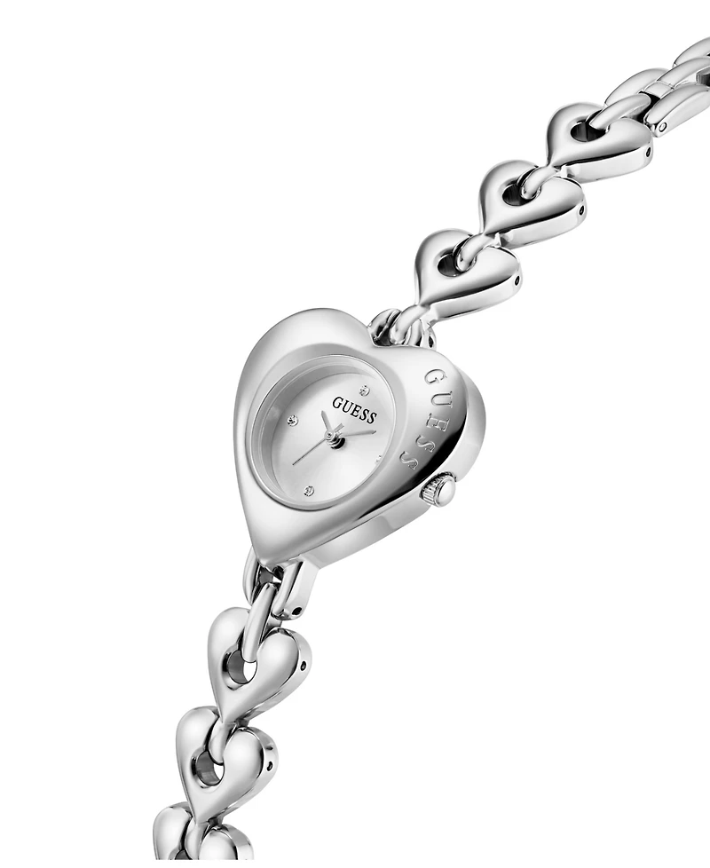 Guess Women's Silver-Tone Analog Watch, 28mm