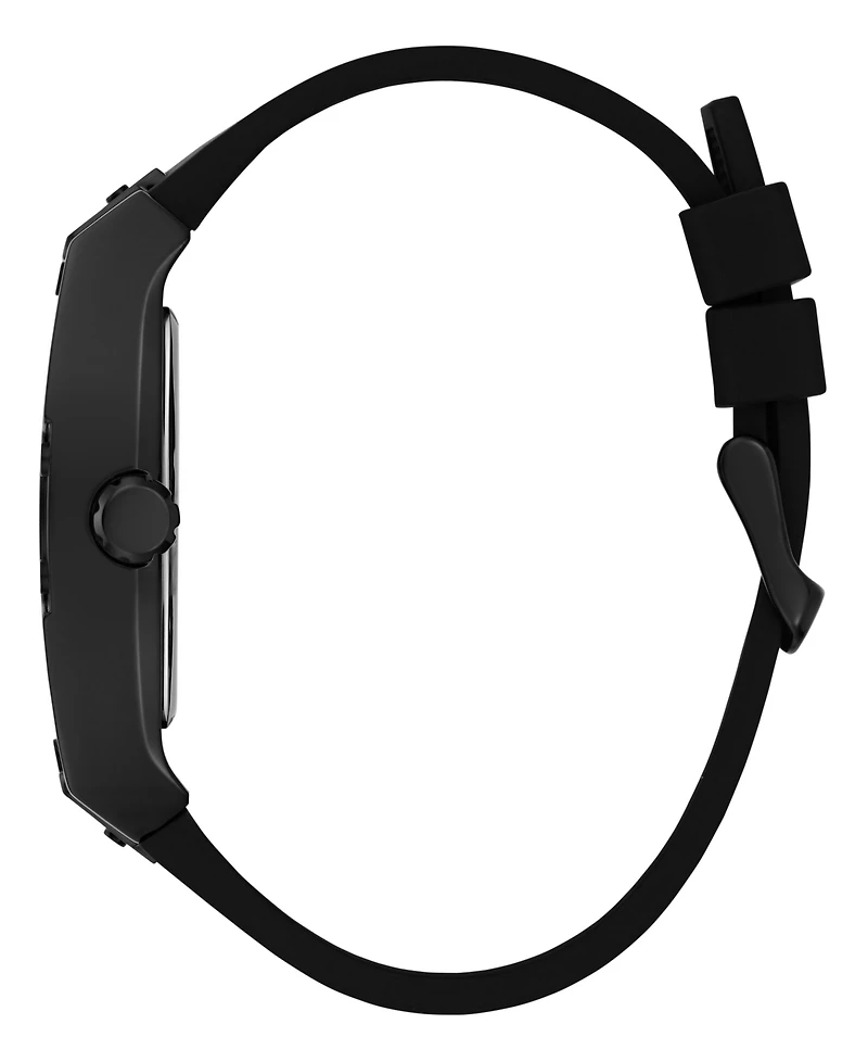 Guess Men's Black Silicone Analog Watch, 44mm