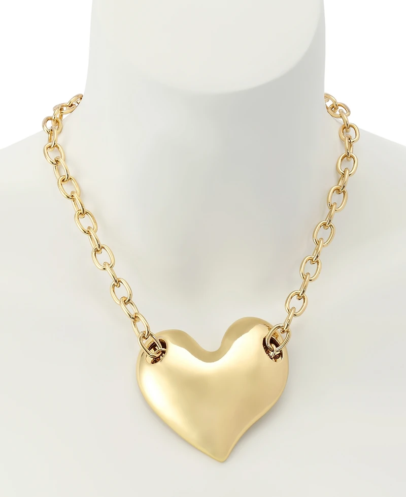 Robert Lee Morris Soho Gold Heart Pendant Statement Necklace