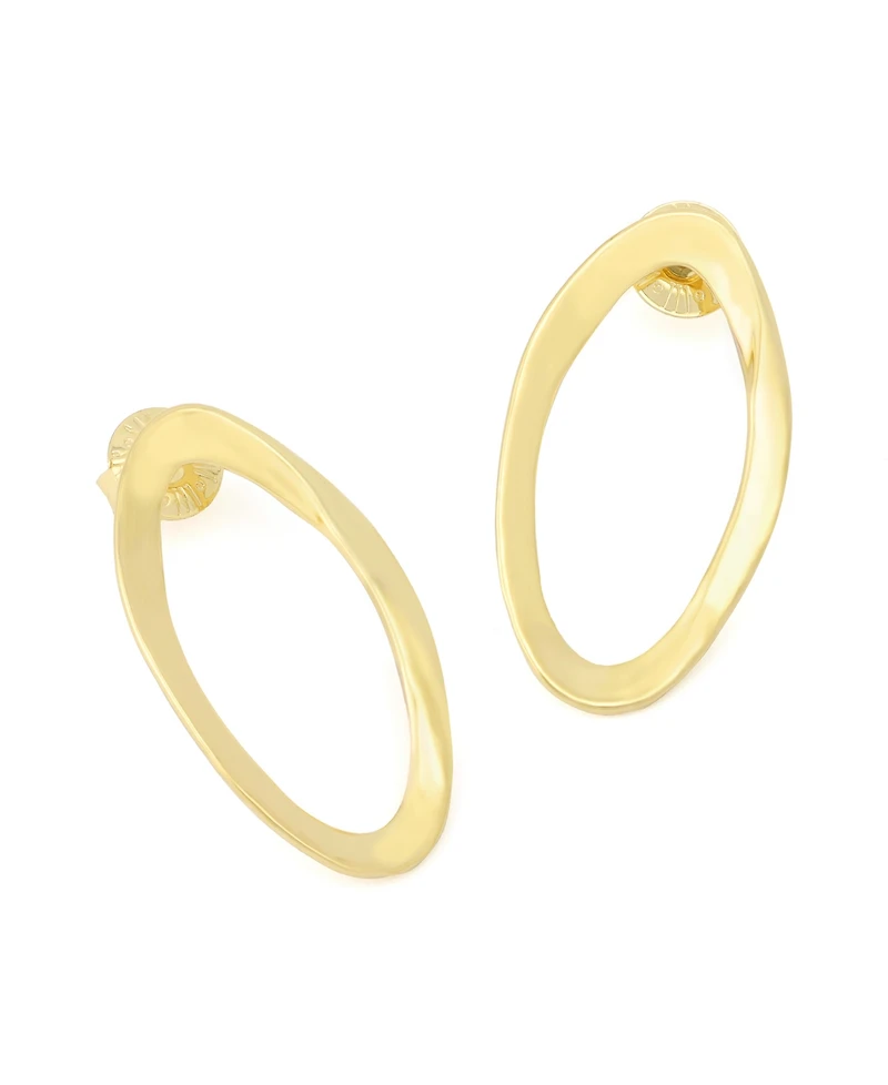 Robert Lee Morris Soho Gold Oval Link Post Earrings