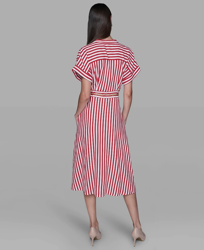 Karl Lagerfeld Paris Women's Printed Midi Dress