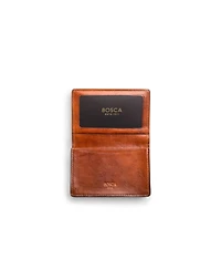 Bosca | Men's 2 Pocket Card Case Wallet w/I.d. Window in Dolce Italian Leather