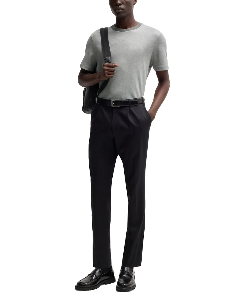 Boss by Hugo Men's Structured Cotton Regular-Fit T-Shirt