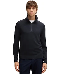 Boss by Hugo Men's Softshell Trims Zip-Neck Sweater