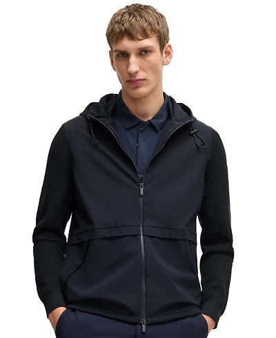 Boss by Hugo Men's Knitted Details Softshell Jacket