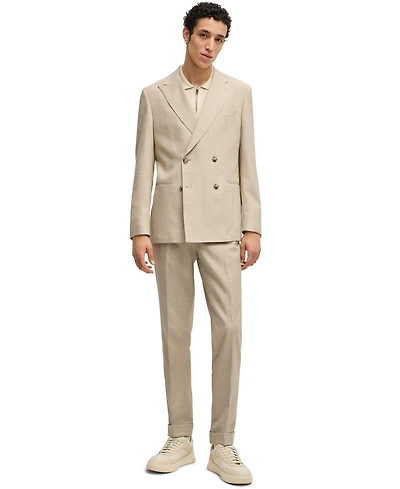 Boss by Hugo Boss Men's Patterned Tweed Two-Piece Suit