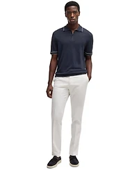 Boss by Hugo Men's Zip Placket Linen-Blend Knit Sweater