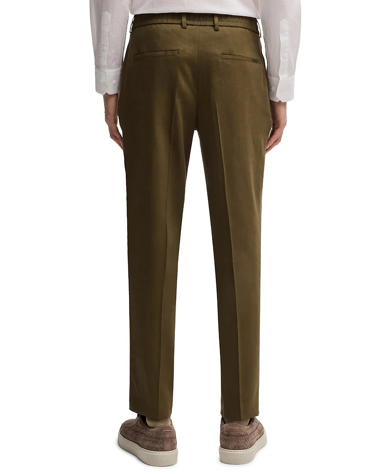Boss by Hugo Men's Linen Blend Tapered-Fit Tailored Trousers