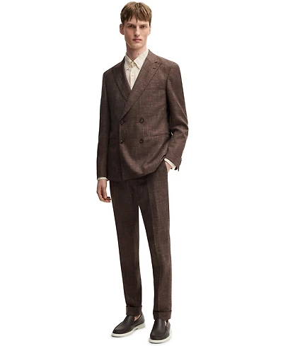 Boss by Hugo Men's Patterned Tweed Two-Piece Suit