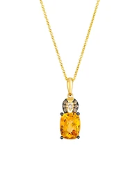 Le Vian Citrine (1.90 ct. t.w.), Vanilla and Chocolate Diamonds Pendant Necklace (0.12 ct. t.w.) in 14K Honey Gold
