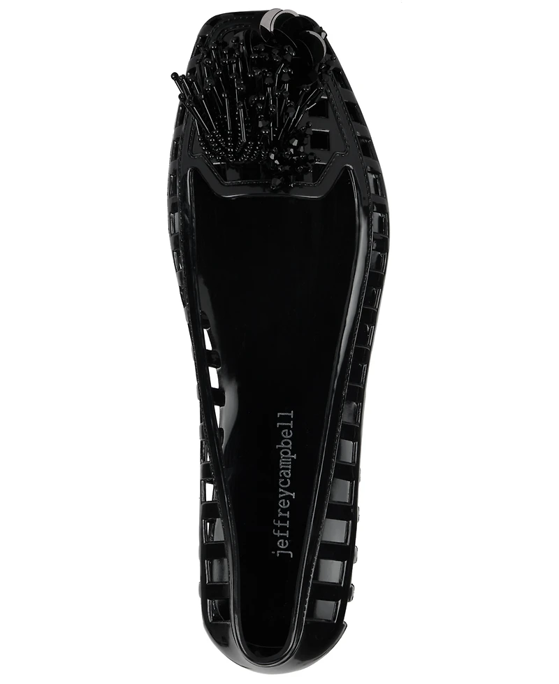 Jeffrey Campbell Women's Danceteria Embellished Jelly Flats