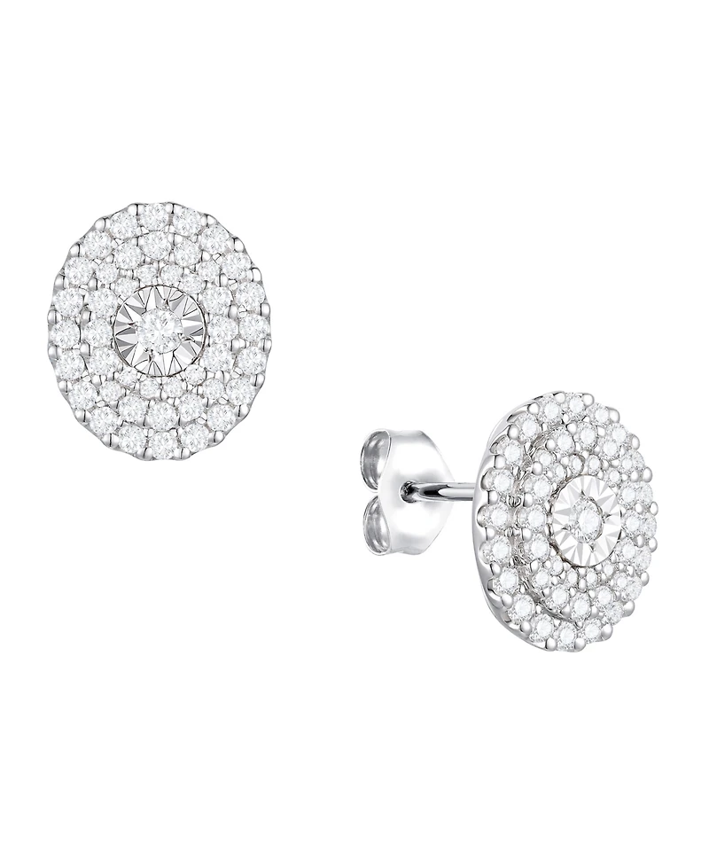 Macy's Diamond Earrings (1/2 ct. t.w.) in Sterling Silver