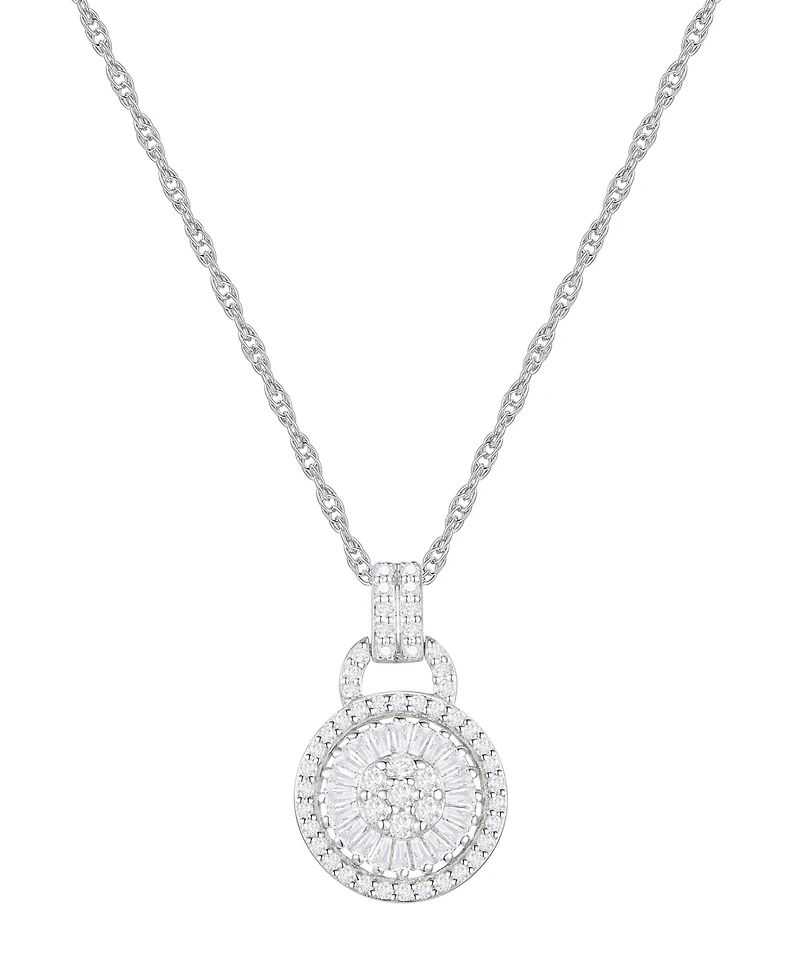 Macy's Diamond Pendant Necklace (1/2 ct. t.w.) in Sterling Silver