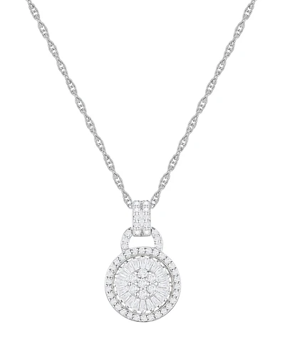 Macy's Diamond Pendant Necklace (1/2 ct. t.w.) in Sterling Silver