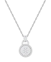 Macy's Diamond Pendant Necklace (1/2 ct. t.w.) in Sterling Silver