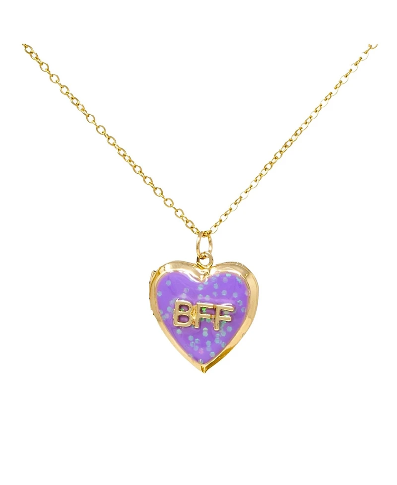 Zomi Gems Girls Bff Heart Locket Necklace Set