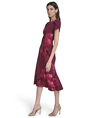 Calvin Klein Women's Crewneck Short-Sleeve Midi Dress