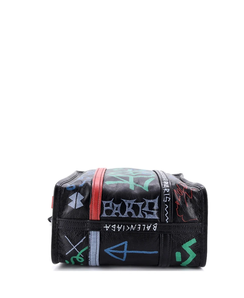 Pre-Owned Balenciaga Small Bazar Graffiti Convertible Tote Leather