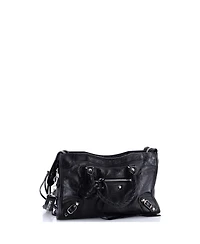 Pre-Owned Balenciaga Small Logo Strap City Classic Studs Bag Leather