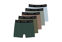 Tahari Boys 5-Pack Solid Color Cotton Boxer Briefs with Logo Waistband