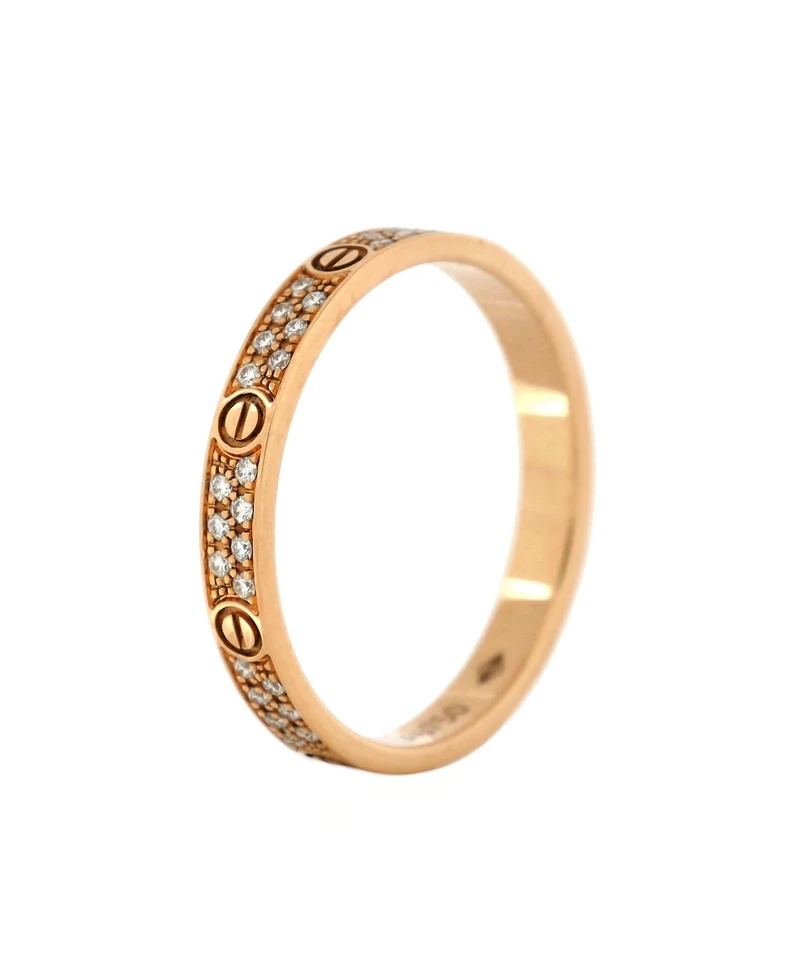 Pre-Owned Cartier Love Wedding Band Pave Diamonds Ring