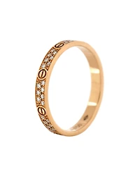 Pre-Owned Cartier Love Wedding Band Pave Diamonds Ring