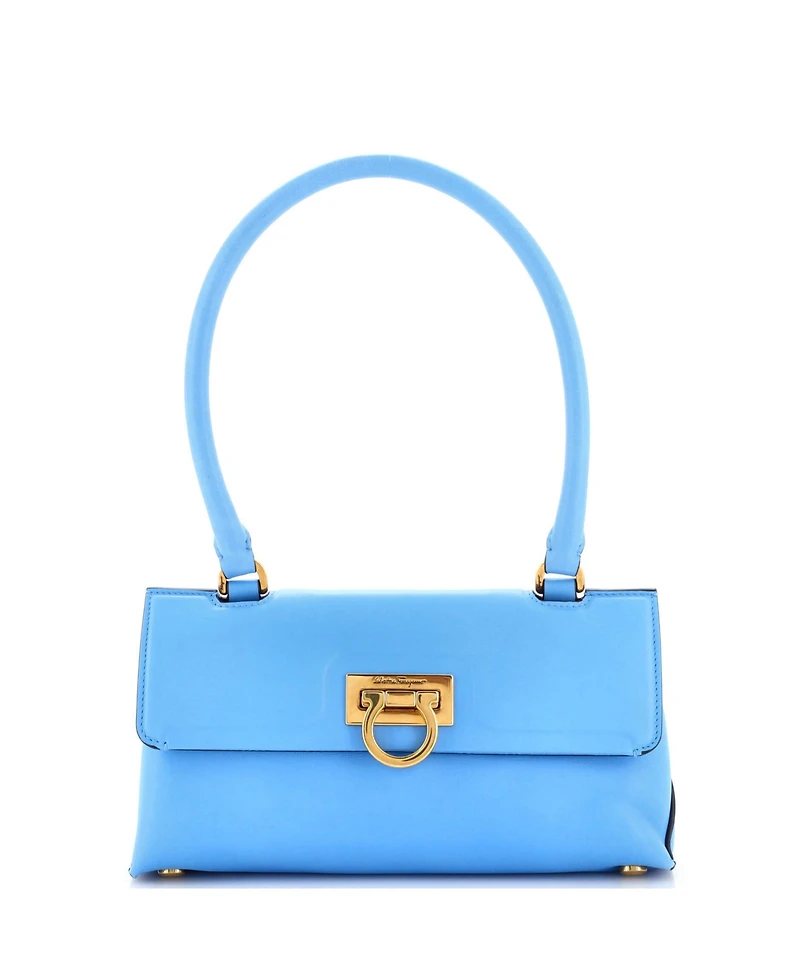 Pre-Owned Salvatore Ferragamo Trifolio Swing Bag Leather