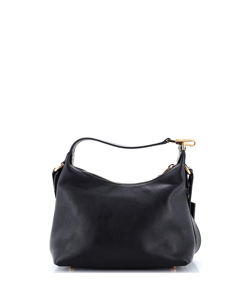 Pre-Owned Versace Tag Hobo Leather