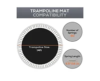 Soozier Trampoline Mat with 80 V-Hooks, Fits 14' Trampoline