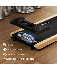 Soozier Wood Walking Pad Under Desk Treadmill with Remote Control, Wheels