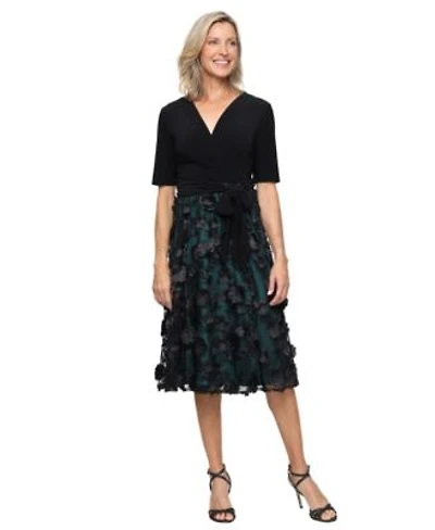 Alex Evenings Womens Elbow Sleeve Dress