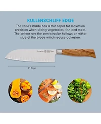Messermeister Oliva Elite Kullenschliff Santoku Knife / 7"