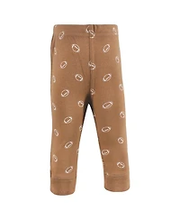 Hudson Baby Boys Cotton Pants and Leggings, Football Fan