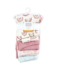 Hudson Baby Baby Girls Hudson Cotton Pants and Leggings, Soft Rainbow, 9-12 Months