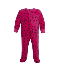 Hudson Baby Girls Fleece Sleep and Play, Botanical , 0-3 Months