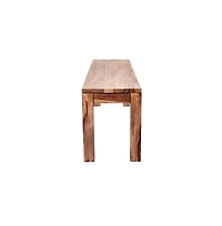 Porter Designs Urban Solid Sheesham Wood Dining Bench, Natural