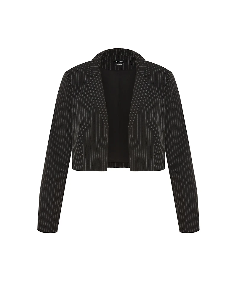 City Chic Women's Payton Pinstripe Jacket