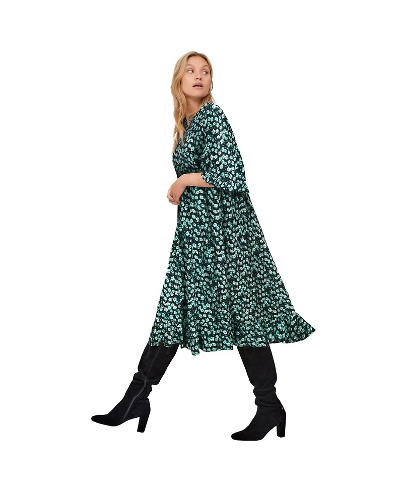 ellos Women's Ruffled Empire Dress