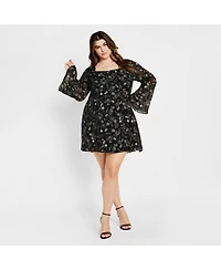City Chic Plus Size Emmie Print Dress