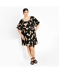 Draft - City Chic Women's Uptown Mini Print Dress