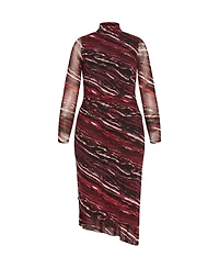 City Chic Women's Plus Mesh Miranda Print Dress