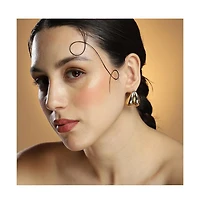 Women's The Droplet-Heart Stud Earrings - California Gold