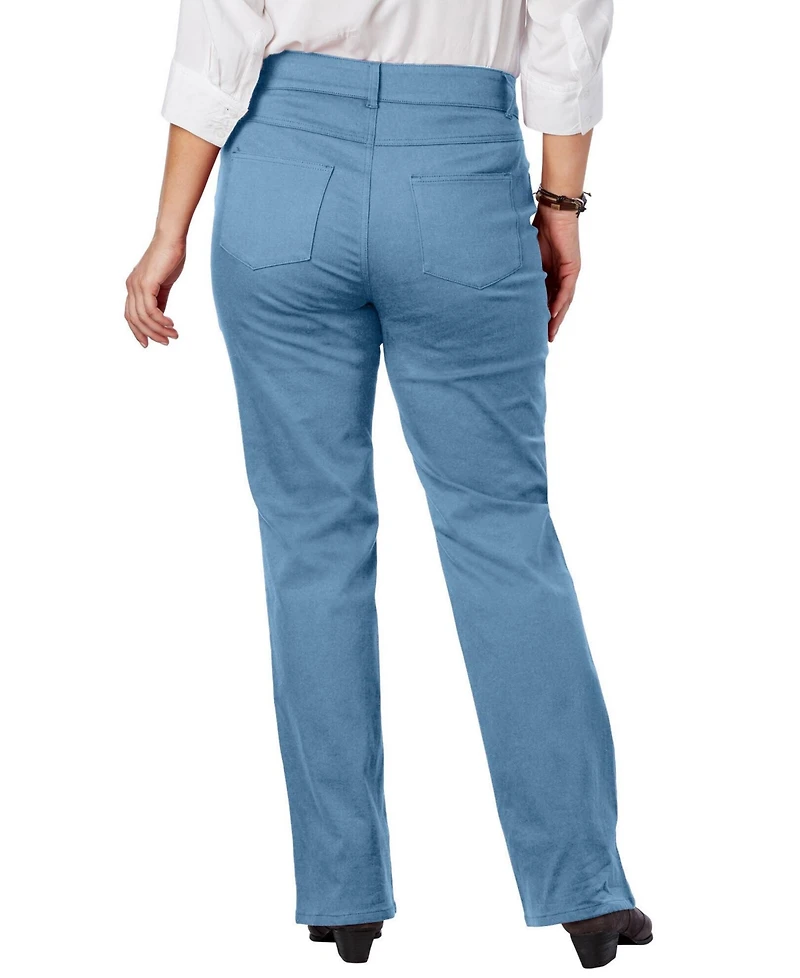 Woman Within Women's Tall Secret Solutions Tummy Smoothing Bootcut Stretch Denim Jeans