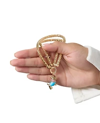 Juicy Couture Double Chain Bracelet with Blue Dog Charm
