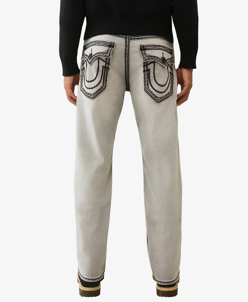 True Religion Men's Ricky Straight Super Qt Flap Jeans