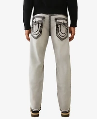 True Religion Men's Ricky Straight Super Qt Flap Jeans