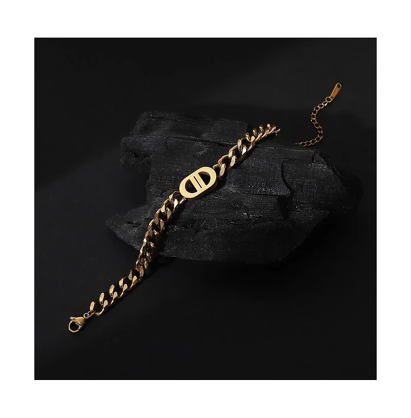 Women's The Curved-Link Chain Bracelet - California Gold