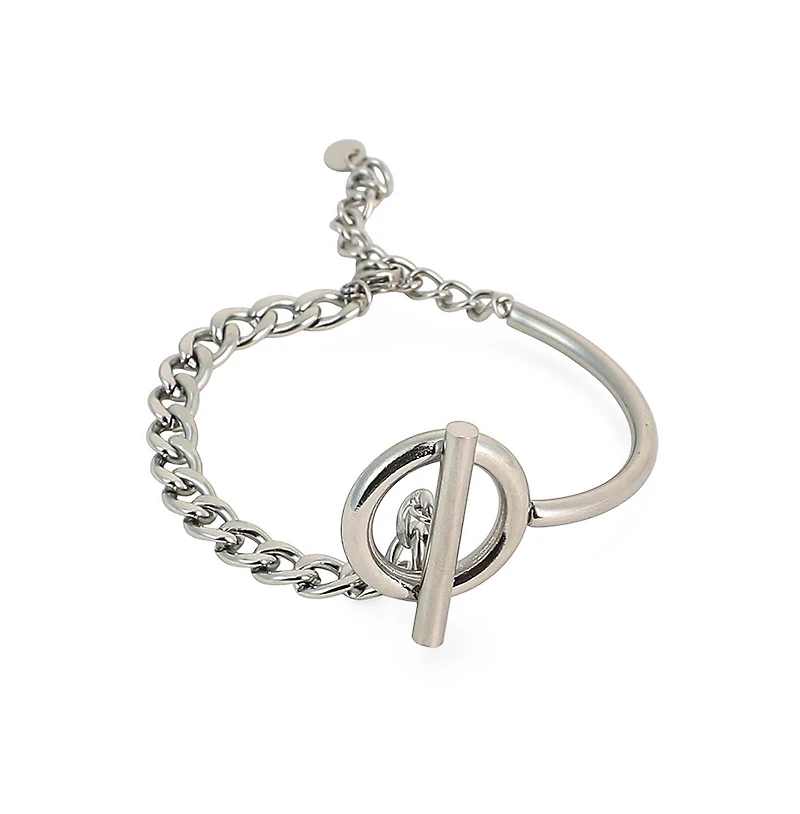 Women's The Interlock-Bar Chain Bracelet - Metallic Silver