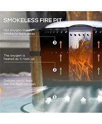 Slickblue Modern Outdoor Fire Pit for Patio, Garden, or Relaxing Evenings