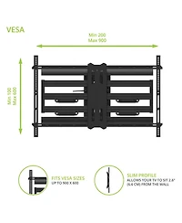 Kanto PMX800 Pro Series Full Motion Tv Wall Mount for 55"-120" TVs